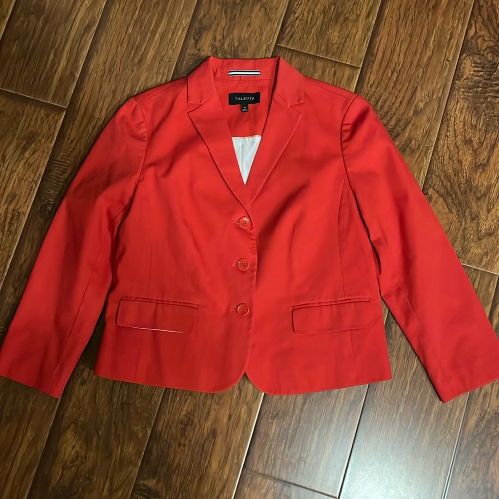 Talbots women’s red blazer